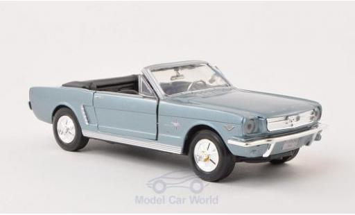 Ford Mustang 1/24 Motormax Cabrio mettalic blau 1964 ohne Vitrine modellautos