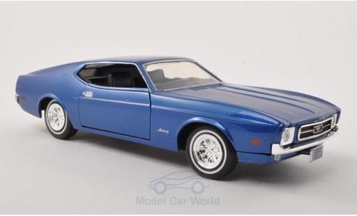 Ford Mustang 1971 1/24 Motormax Sportsroof mettalic blau 1971 modellautos