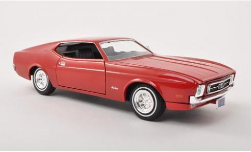 Ford Mustang 1/24 Motormax Sportsroof rot 1971 sans Vitrine modellautos