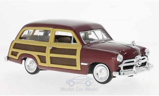 Ford Woody 1/24 Motormax Wagon mettalic rot/Holzoptik 1949 modellautos