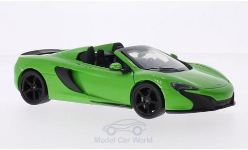 McLaren 650 1/24 Motormax S Spider mettalic grün modellautos