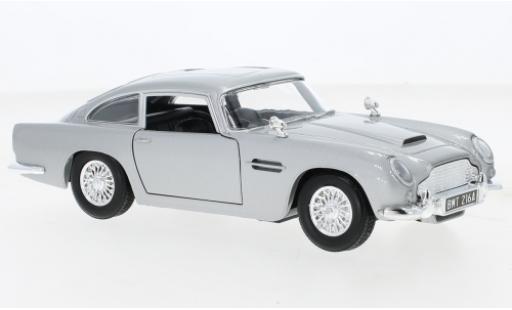 Aston Martin DB5 1/24 Motormax silber RHD James Bond 007 - Goldfinger modellautos