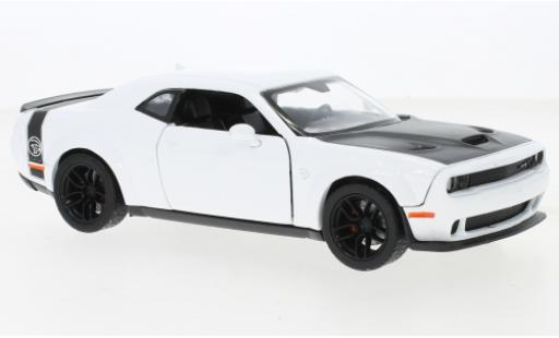Dodge Challenger 1/24 Motormax SRT Hellcat Widebody weiss/schwarz 2018 modellautos