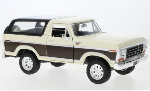 Ford Bronco 1/24 Motormax Ranger XLT beige/brun 1978 modellautos