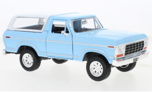 Ford Bronco 1/24 Motormax Ranger XLT bleu/blanche 1978 modellautos