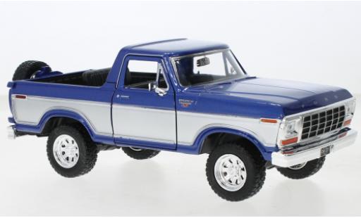Ford Bronco 1/24 Motormax Ranger XLT metallise bleu/d 1978 modellautos