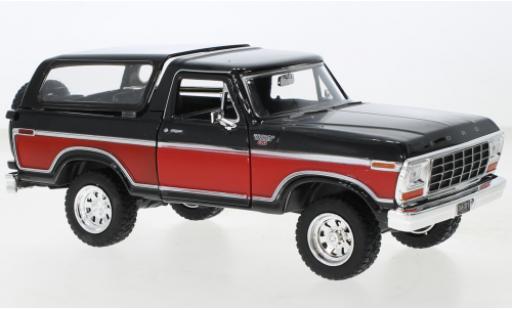 Ford Bronco 1/24 Motormax Ranger XLT noire/rouge 1978 modellautos