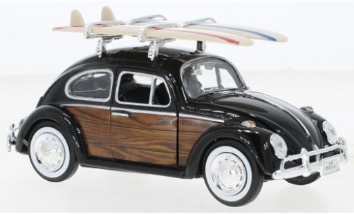 Volkswagen Beetle 1/24 Motormax (Käfer) schwarz/Holzoptik 1966 modellautos