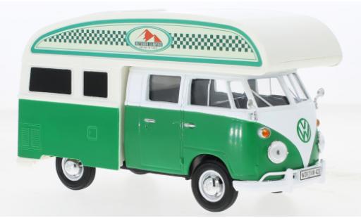 Volkswagen T1 1/24 Motormax DoKa Camper weiss/grün Outdoor Camping modellautos