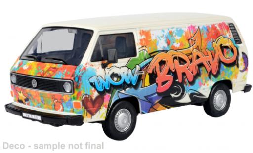 Modellautos Volkswagen T3 1/24 Motormax blanche/Décorer Volkswagen T3 1/24 Motormax blanche/Décorer modellautos