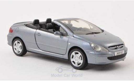 Peugeot 307 1/24 Motormax CC mettalic blau ohne Vitrine modellautos