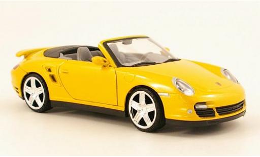 Porsche 997 Turbo 1/24 Motormax 911 () Turbo Cabriolet mettalic gelb modellautos