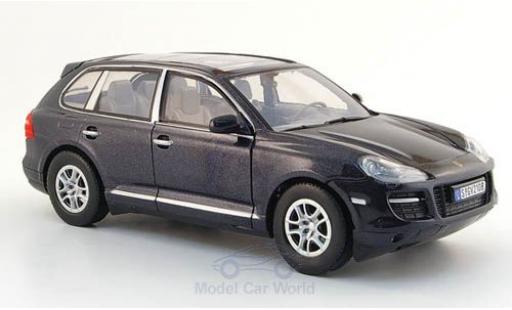 Porsche Cayenne 1/24 Motormax mettalic schwarz ohne Vitrine modellautos