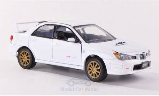 Subaru Impreza 1/24 Motormax WRX STi weiss modellautos
