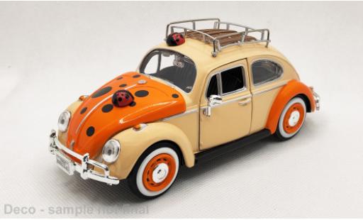 Modellautos Volkswagen Beetle 1/24 Motormax orange/orange 1966 1:24 Volkswagen Beetle 1/24 Motormax orange/orange 1966 1:24 modellautos