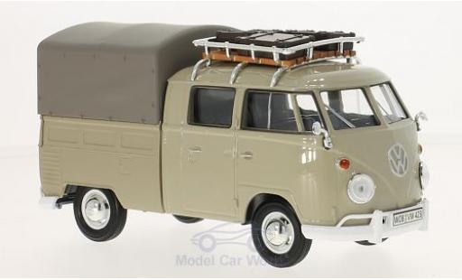Volkswagen T1 B 1/24 Motormax beige Pick Up mit Dachgepäckträger und Plane modellautos