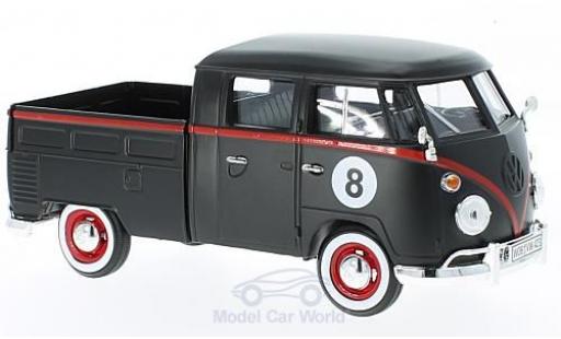 Volkswagen T1 1/24 Motormax schwarz Hot Rod modellautos