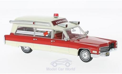 Modellautos Cadillac S & S 1/43 Neo Ambulance rot/weiss 1966 Cadillac S & S 1/43 Neo Ambulance rot/weiss 1966 modellautos