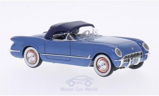 Chevrolet Corvette C1 1/43 Neo (C1) mettalic blau 1953 Verdeck geschlossen modellautos