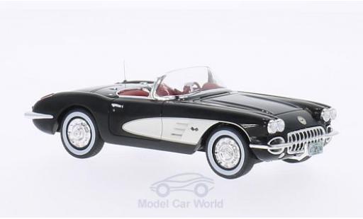 Chevrolet Corvette 1/43 Neo C1 schwarz/weiss 1959 modellautos