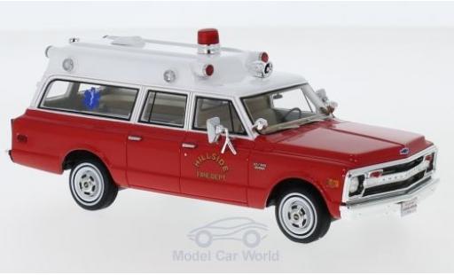 Chevrolet Suburban 1/43 Neo Ambulance rot/weiss Hillside Fire Department 1970 modellautos