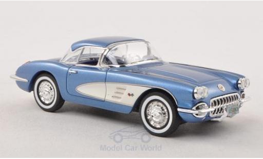 Chevrolet Corvette C1 1/43 Neo (C1) Hardtop mettalic blau/weiss 1959 modellautos