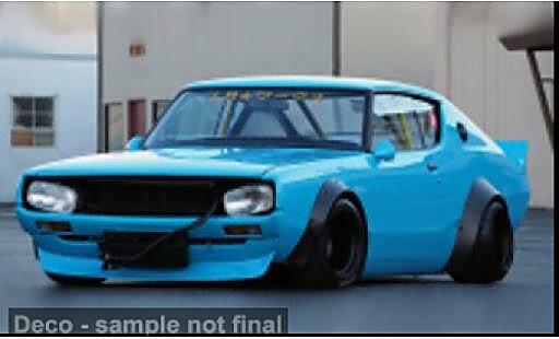 Modellautos Nissan Skyline GT-R (KPGC110) blau 1972 1/43 Solido