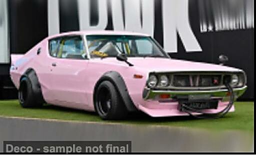 Modellautos Nissan Skyline GT-R (KPGC110) rosa 1972 1/43 Solido