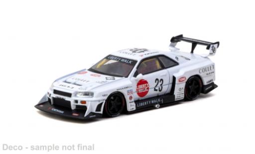Nissan Skyline 1/64 Tarmac Works GTR (R34) weiss 2025 #23 1:64 modellautos