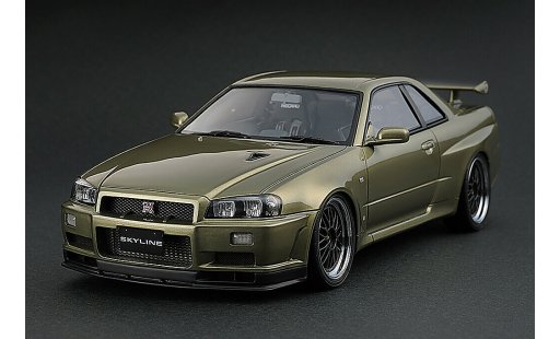 Nissan Skyline R34 1/18 Ignition Model GTR V-spec II Millennium Jade IG0163 modellautos