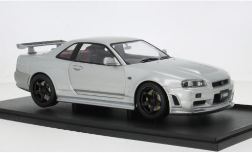 Nissan Skyline 1/18 Solido R34 GT-R silber/Dekor 1:18 modellautos