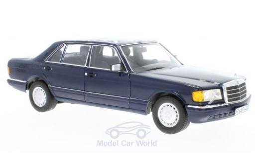 Modellautos Mercedes 560 SEL 1/18 Norev SEL (W126) blau 1991 Mercedes 560 SEL 1/18 Norev SEL (W126) blau 1991 modellautos