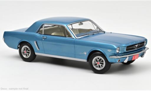 Ford Mustang 1/18 Norev Hardtop Coupe metallise turquoise 1965 modellautos