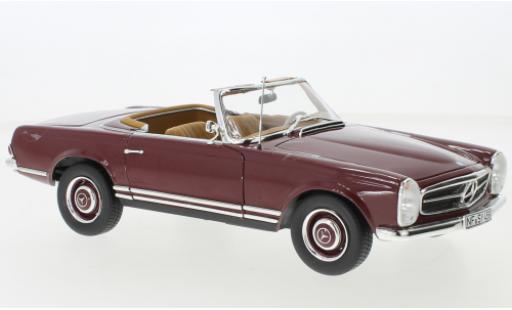 Mercedes 230 1/18 Norev SL rouge foncé 1963 modellautos