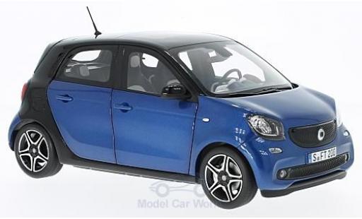 Smart ForFour 1/18 Norev forfour mettalic blau/schwarz 2015 modellautos