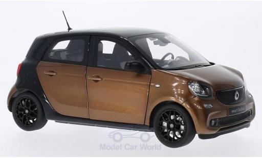 Smart ForFour 1/18 Norev Forfour mettalic bronze/schwarz 2014 modellautos