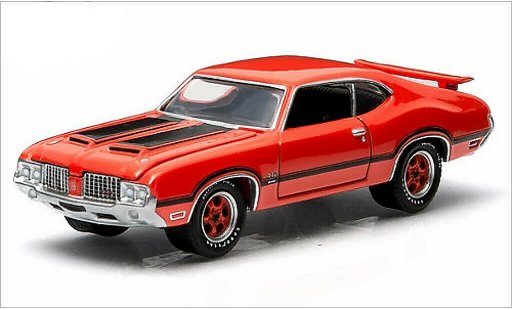 Oldsmobile Cutlass 442 1/64 Greenlight orange 1972 modellautos