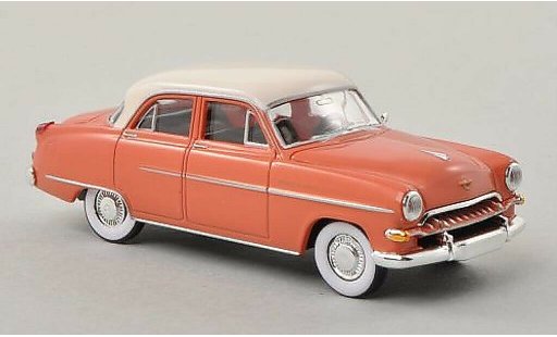 Opel Kapitan 1954 1/87 Brekina lachs-rot/weiss modellautos