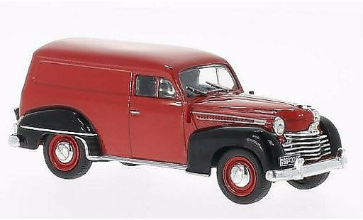 Opel Olympia Base 1/43 WhiteBox Kastenwagen rot/schwarz 1950 modellautos