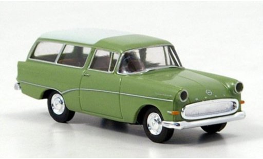 Opel Rekord P1 1/87 Brekina P 1 Caravan gr&Atilde;&frac14;n/weiss 1957 modellautos
