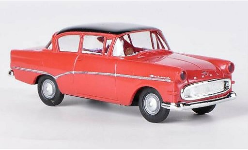 Opel Rekord P1 1/87 Brekina rot/schwarz modellautos