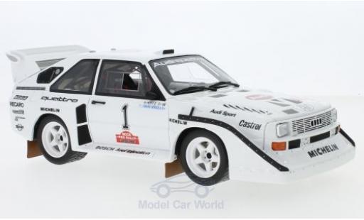 Modellautos Audi Sport Quattro 1/18 Ottomobile Sport quattro S1 E2 No.1 Olympus Rallye 1985 H.Mikkola/A.Hertz Audi Sport Quattro 1/18 Ottomobile Sport quattro S1 E2 No.1 Olympus Rallye 1985 H.Mikkola/A.Hertz modellautos