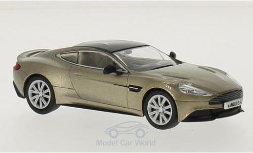 Modellautos Aston Martin Vanquish 1/43 Oxford Coupe mettalic beige/schwarz RHD Aston Martin Vanquish 1/43 Oxford Coupe mettalic beige/schwarz RHD modellautos