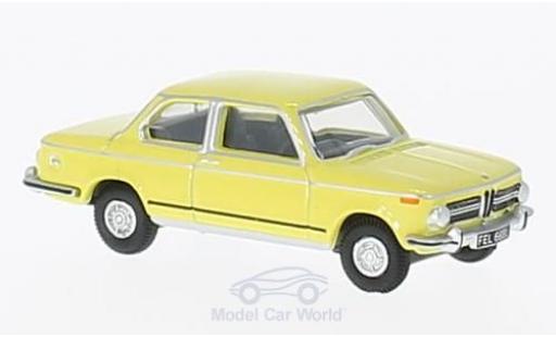 Bmw 2002 1/76 Oxford gelb RHD modellautos