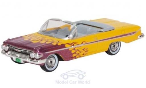 Modellautos Chevrolet Impala 1/87 Oxford Cabrio gelb/mettalic violett 1961 Hot Rod Chevrolet Impala 1/87 Oxford Cabrio gelb/mettalic violett 1961 Hot Rod modellautos
