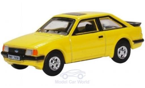 Modellautos Ford Escort 1/76 Oxford MK III XR3i gelb 1981 Ford Escort 1/76 Oxford MK III XR3i gelb 1981 modellautos