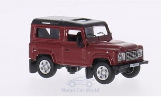 Modellautos Land Rover Defender 1/76 Oxford 90 mettalic rot/mettalic schwarz RHD Station Wagon Land Rover Defender 1/76 Oxford 90 mettalic rot/mettalic schwarz RHD Station Wagon modellautos