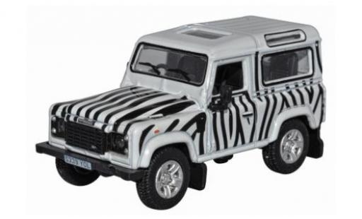 Modellautos Land Rover Defender 1/76 Oxford 90 blanche/noire RHD Land Rover Defender 1/76 Oxford 90 blanche/noire RHD modellautos