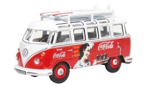 Modellautos Volkswagen T1 1/76 Oxford Samba Bus Coca-Cola avec Surfboards sur Rack de toit Volkswagen T1 1/76 Oxford Samba Bus Coca-Cola avec Surfboards sur Rack de toit modellautos
