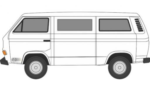 Volkswagen T3 1/76 Oxford weiss/Dekor RHD modellautos